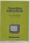 Panasonic Color Tv Operating Instructions Manual Model BT-S1000N New + Extras. Fixed Price $12.95.