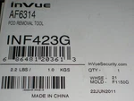 Security Invue AF6314 INF423G Store Display Pod Adhesive Removal Tool & Inserts. Fixed Price $39.99.