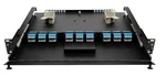 72 Fiber 1RU Rack Mount Fdp Patch Only W/ 18 Lc Singlemode Blue Quad Adapters. Fixed Price $215.00.