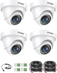 Zosi 1080P Dome Cameras (4) Pack - White ZM4181A D/n Security Kit. Fixed Price $74.88.