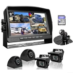 9" Video Recorder Dvr Quad Monitor 4X Front Side Rear View Camera 32GB Truck Van. Fixed Price $229.89.