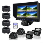 9" Quad Monitor Dvr Video Recorder 4X Ahd 1080P Front/sides/rear View Camera Kit. Fixed Price $239.89.