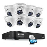 Zosi 1TB 8CH 1080P Dvr 1500TVL Outdoor Ir Leds Dome Cctv Security Camera System. Fixed Price $219.99.