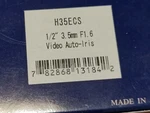 Rainbow Cctv Lens H35ECS 1/2" 3.5MM F1.6 Auto Made Japan 782868131842. Fixed Price $50.00.