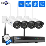 Hiseeu 3MP 8CH 2K Nvr 1TB Hdd Outdoor Wireless Security Camera System Wifi Ip. Fixed Price $123.49.
