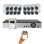 Evertech 16 Channel 1080P Hd Dome Security Camera System 2TB Memory. Fixed Price $959.99.