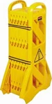 Rubbermaid 40" High Folding Barricade Plastic, Yellow. Fixed Price $639.41.
